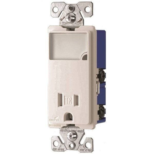 Receptacle Decorator Wht, Eaton Wiring Devices, Mfr#: TR7735W-K-L